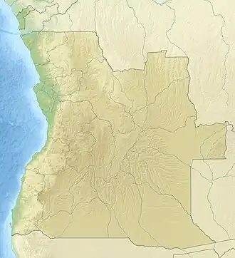 Map showing the location of Mavinga National Park