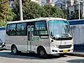 An Ankai HFF6609KDE5FB minibus in Shanghai, China