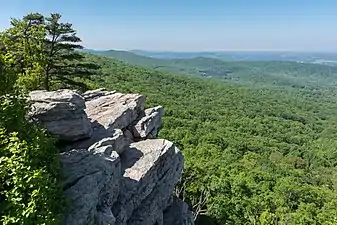 Annapolis Rock Overlook, along the trail in South Mountain State Park, Maryland