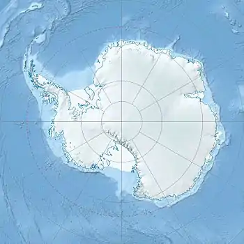 Map showing the location of Scott Glacier