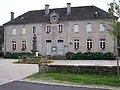 Antignac Town Hall and the War memorial