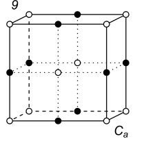 Black-white (antisymmetric) 3D Bravais Lattice number 9 (Monoclinic system)