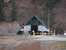 The entrance to the tunnel