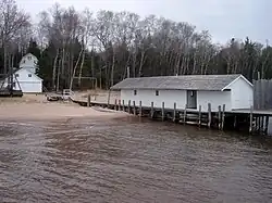 Hokenson Fishery, a part of the Little Sand Bay Visitor Center on the mainland