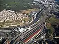 Aerial view of Campolide Station, July 2012