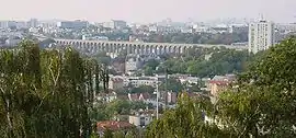 Cachan in the foreground, with the Medici Aqueduct in the background, and Paris beyond