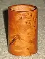 A cup made of root burl wood from the Essaouira area of Morocco