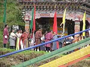 Archery tournament at Lhuentse Dzong