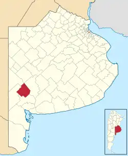 location of Saavedra Partido in Buenos Aires Province