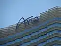 Aria tower signage