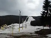 View of the old ski slope in Arieșeni