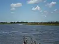 The exact southernmost point of Brazil, seen from the Uruguayan side.