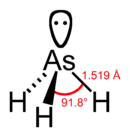 Skeletal formula of arsine
