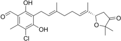 Structural formula of ascofuranone