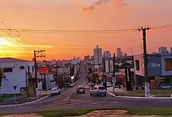 Assis skyline at Nove de Julho Avenue