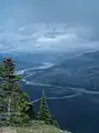 Athabasca River valley from the Pallisades fire lookout