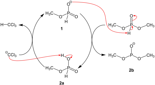 Zweiter Teil des Reaktionsmechanismus der Atherton-Todd-Reaktion