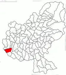 Location in Mureș County