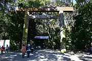 The shrine's torii