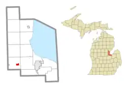 Location within Bay County