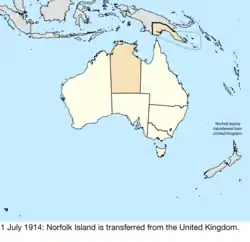 Map of Australia; for details, refer to adjacent text