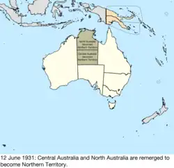 Map of Australia; for details, refer to adjacent text