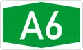 A6 motorway shield