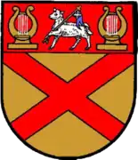 The crest of Ayrshire between 1890 and 1931, similar to the Ayr United crest.