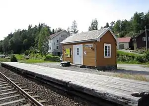 View of the village train station