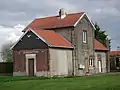 The railway station of Beugny in April 2017. Part is now a house.