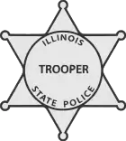 Badge of an ISP trooper