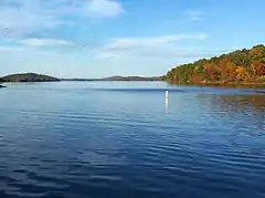 Badin Lake viewed from the boat launch in Badin, NC.