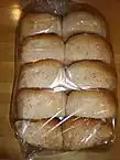 Pandesal plastic-wrapped for the grocers