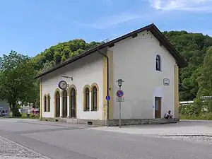 Single-story building with gabled roof