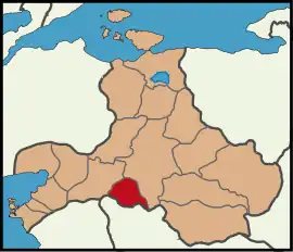 Map showing Savaştepe District in Balıkesir Province