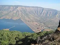 Balakwadi dam viewed from Kate's Point