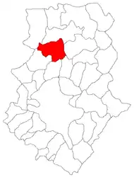 Location in Ilfov County