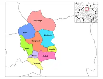 Kongoussi Department location in the province