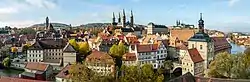 Skyline with Old town hall (Altes Rathaus) to the right