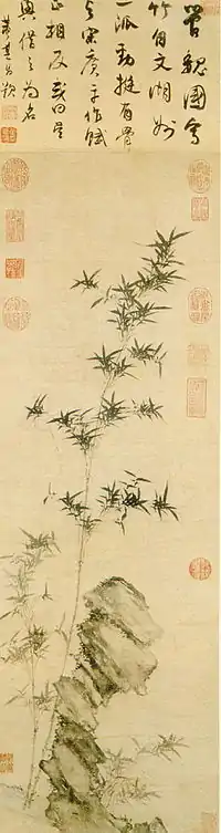 Bamboo and Stone (竹石圖) by Guan Daosheng