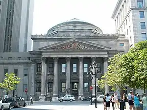 The Bank of Montreal on Place d'Armes (1900), designed with the New York firm of McKim, Mead and White