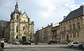 Saint-Étienne Church and the court house (right) on Saint-Pierre Square in Bar-le-Duc