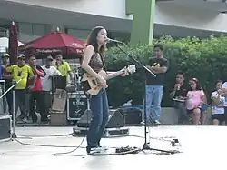 Barbie Almalbis performing at the Ayala Center Cebu's Eco Dash: The Bottle School Run