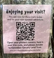 QR Code on a tree.