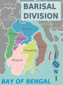 Districts of Barisal Division