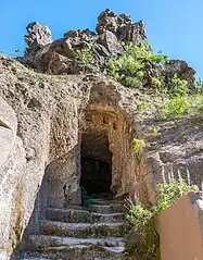 Old steps leading to a cave-house