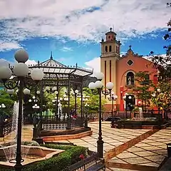 Barranquita's main plaza and church. (2013)