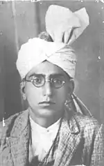 Amir Chand Bombwal, Peshwar editor wearing a Peshawari Turban