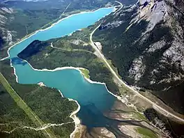 Towering over Barrier Lake