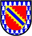 a baton—Gules; on a bend engrailed or a baton azure; within a bordure vair—Elliot, Scotland (matriculated 1693)